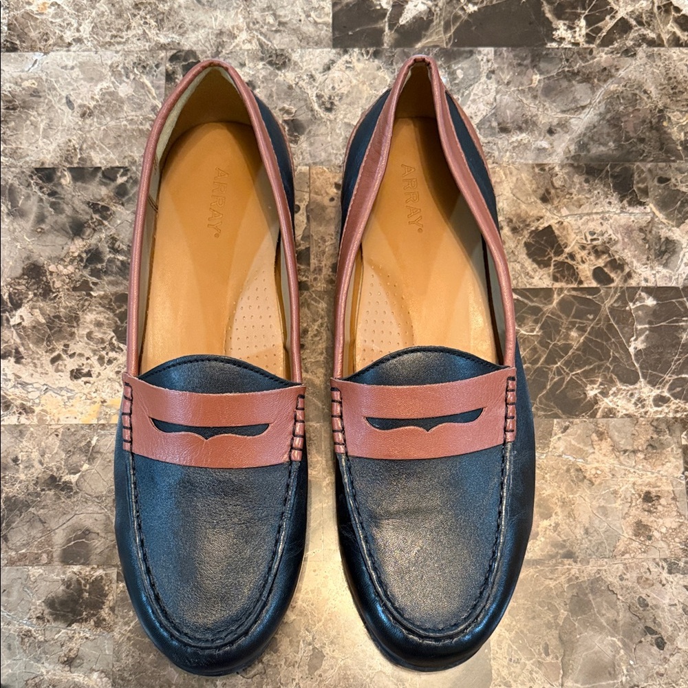 Array Men's Blue and Pink Loafers